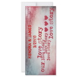 Wedding Bookmarks Favours Book Mark love story rack cards