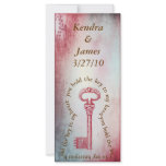 Wedding Bookmarks Favours Key to my Heart rack cards