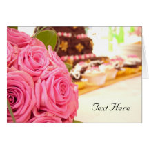 Wedding Bouquet and Cake Card