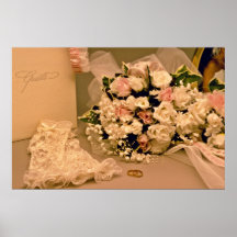 Wedding bouquet  flowers poster