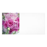 Wedding bouquet photo card template
