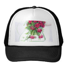 Wedding Bouquet Red Reses Hat