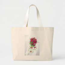 Wedding Bouquet Red Reses Tote Bag