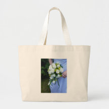 Wedding Bouquet White Roses Tote Bag