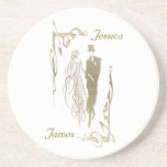 Wedding Bride and Groom Coaster coasters