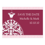 Wedding Bride save the date Happy Red card Post Cards