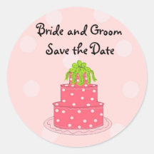 Wedding Cake Save the Date Stickers
