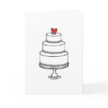 Wedding Cake Sketch - Plain Cards