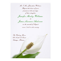 Wedding Calla Lily Invitation