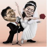 Wedding Caricature photo sculptures