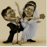 Wedding Caricature photo sculptures