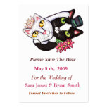Wedding Cat Groom & Bride Save The Date Card business cards