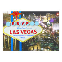 Wedding Celebration after Vegas Vows Personalised Announcements