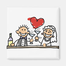 Wedding Celebration Fridge Magnets