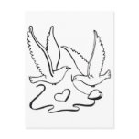 Wedding Ceremony Doves postcards