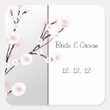 Wedding Cherry Blossoms Template Stickers