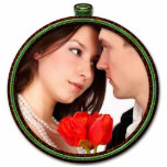 Wedding Christmas Ornament Photo Cutout