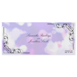 Wedding Church Program - Pink Purple Corner Swirl rack cards