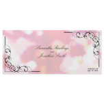 Wedding Church Program - Pink Yellow Corner Swirl rack cards