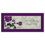 Wedding Church Program - Purple Floral Swirl rack cards