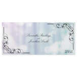 Wedding Church Program - Purple Green Corner Swirl rack cards