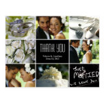 Wedding Collage Thank You Postcard