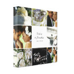 Wedding Collage Wrapped Canvas - White canvas prints