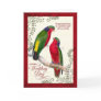 Wedding Congratulations Vintage Lorikeet Parrots Greeting Cards
