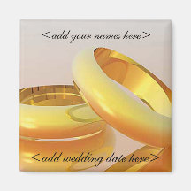 Wedding Date Favours Magnets