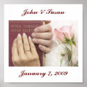 Wedding Date Poster up to 11x11 posters