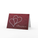 Wedding Dinner Rehearsal invitation Hearts cards