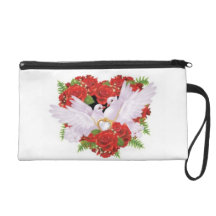 Wedding Doves Wristlet Clutches