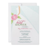 Wedding Dress_2 Bridal Shower Invitation (blue)