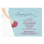 Wedding Dress Bridal Party Invitation (blue)