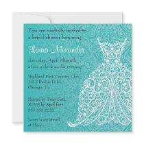 Wedding Dress Bridal Shower Invitation