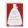 Wedding Dress Bridal Shower Invitation {Crimson}