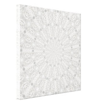 Wedding dress kaleidoscope #4 stretched canvas print