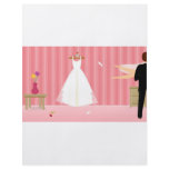 wedding dress pink stripe flyers