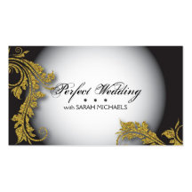 Wedding Dress Shoppe Business Card Fancy Glitter