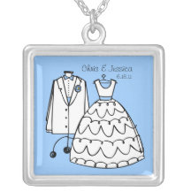 Wedding Dress & Tux Personalised Necklace