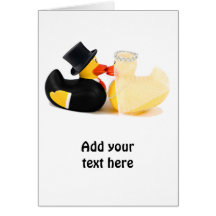 Wedding ducks 2 greeting card