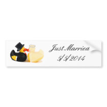 wedding ducks 2 - Just Married sticker bumper stickers
