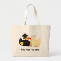 Wedding ducks 2 tote bag