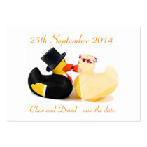 Wedding ducks 4  ... Save the date business cards