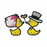 Wedding ducks (black outline) embroidered shirts
