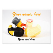 Wedding ducks custom announcements