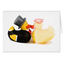 Wedding ducks greeting card