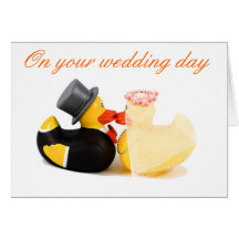 Wedding ducks greeting cards