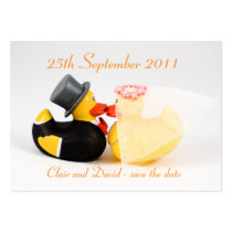 Wedding ducks ... Save the date business cards