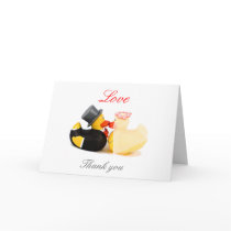 Wedding ducks ... thank you card